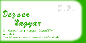 dezser magyar business card